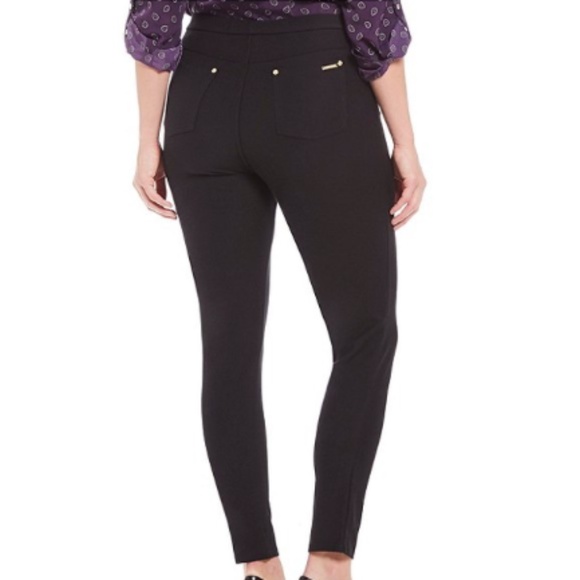 New Michael Kors Stretch-Twill Knit Black Leggings XS - Picture 2 of 8